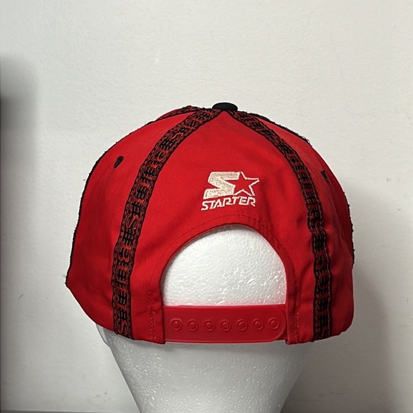 STARTER Vintage CHICAGO BULLS The Classic Tri Power Snapback Hat Jordan Era - Picture 2 of 8